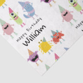 Niedliche farbenfrohe Monster Witziger Kindergebur Seidenpapier (Ausschnitt)