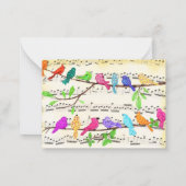 Niedliche farbenfrohe Musikangebot Weihnachtskarte Mitteilungskarte (Rückseite)