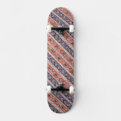 Niedliche farbenfrohe nahtlose ukrainische Verzier Skateboard (Vorderseite)