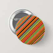 Niedliche, farbenfrohe, native Aztec-Muster Button (Vorne & Hinten)