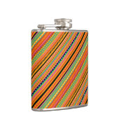 Niedliche, farbenfrohe, native Aztec-Muster Flachmann (Rechts)