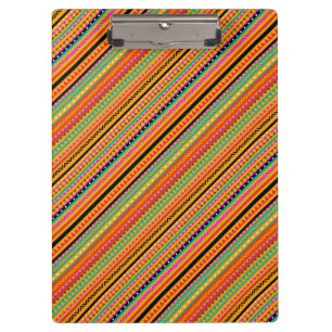 Niedliche, farbenfrohe, native Aztec-Muster Klemmbrett