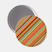 Niedliche, farbenfrohe, native Aztec-Muster Magnet (Vorderseite/Rückseite)