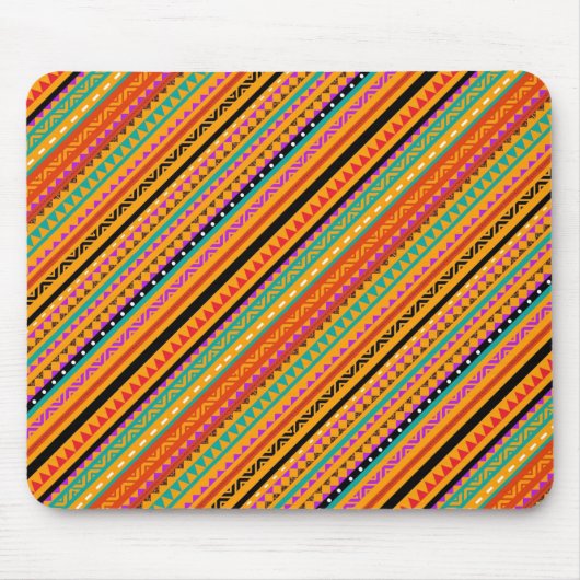 Niedliche, farbenfrohe, native Aztec-Muster Mousepad (Vorne)
