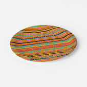 Niedliche, farbenfrohe, native Aztec-Muster Pappteller (Schrägansicht)
