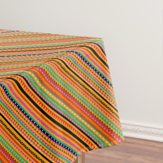 Niedliche, farbenfrohe, native Aztec-Muster Tischdecke (Beispiel)