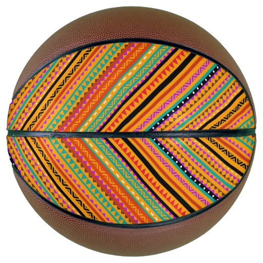 Niedliche, farbenfrohe, native Aztekenmuster Basketball (Vorderseite)