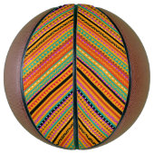 Niedliche, farbenfrohe, native Aztekenmuster Basketball (Vertikal)