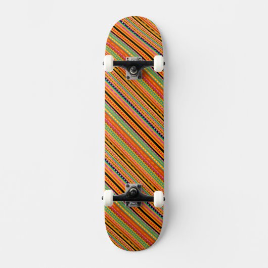 Niedliche, farbenfrohe, native Aztekenmuster Skateboard (Vorderseite)