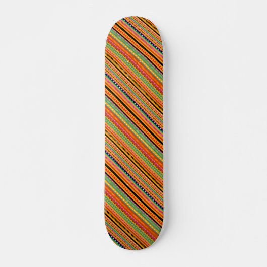 Niedliche, farbenfrohe, native Aztekenmuster Skateboard (Vorne)