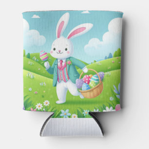 Niedliche, farbenfrohe Osterhase Dosenkühler