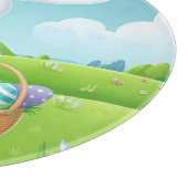 Niedliche, farbenfrohe Osterhase Schneidebrett (Ecke)