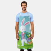 Niedliche, farbenfrohe Osterhase Schürze (Getragen)