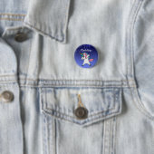 Niedliche Farbenfrohe Personalisierte Einhorn Button (Beispiel)