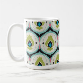 Niedliche, farbenfrohe Pink-Minze-Kat-Stammmuster Tasse