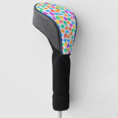Niedliche, farbenfrohe, pixelförmige Monstmuster Golf Headcover (angewinkelt)