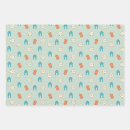 Niedliche Farbenfrohe Ramadan Eid Mubarak Frische Geschenkpapier Set