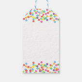 Niedliche Farbenfrohe Regenbogen Confetti Girl - G Geschenkanhänger (Rückseite)