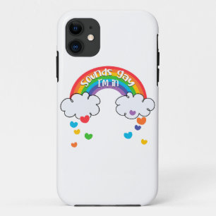 Niedliche Farbenfrohe Regenbogen Hörner Klingt Gay Case-Mate iPhone Hülle