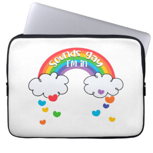 Niedliche Farbenfrohe Regenbogen Hörner Klingt Gay Laptopschutzhülle