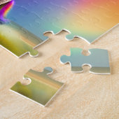 Niedliche Farbenfrohe Regenbogenfarben Giraffe Puzzle (Seite)