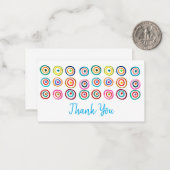 Niedliche farbenfrohe Regenbogenzirkel Mitteilungskarte (Vorderseite/Rückseite Beispiel)