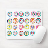 Niedliche farbenfrohe Regenbogenzirkel Mousepad (Mit Mouse)