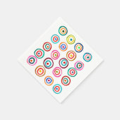 Niedliche farbenfrohe Regenbogenzirkel Serviette (Ecke)