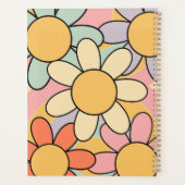Niedliche farbenfrohe Retrostil-Blume Planer (Rückseite)