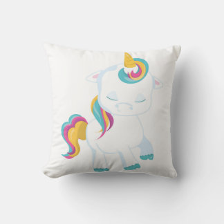 Niedliche Farbenfrohe Schlaf Baby Unicorn Kissen