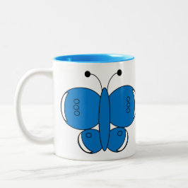 Niedliche Farbenfrohe Schmetterlingsblume Tasse - 