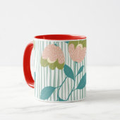 Niedliche farbenfrohe Sommerfeier Familienblau Tasse (Vorderseite Links)