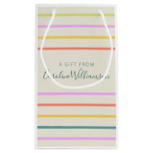 Niedliche Farbenfrohe Sommerrodeln Personalisiert Kleine Geschenktüte (Rückseite)