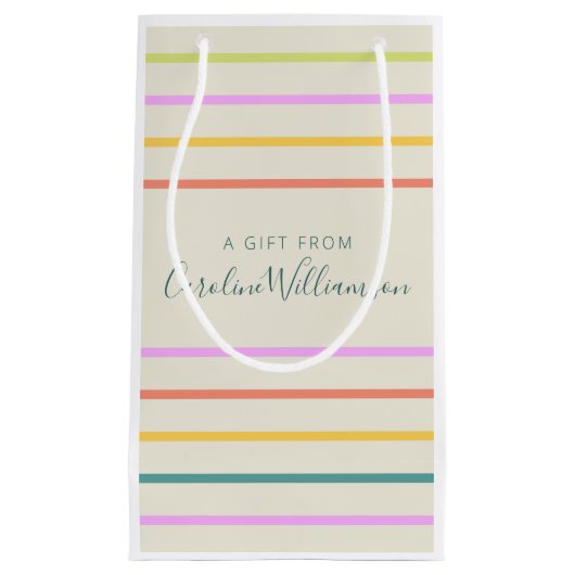 Niedliche Farbenfrohe Sommerrodeln Personalisiert Kleine Geschenktüte (Vorderseite)