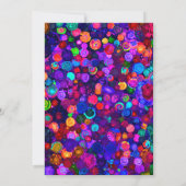 Niedliche farbenfrohe Spiralkosmos Graduierungspar Einladung (Rückseite)