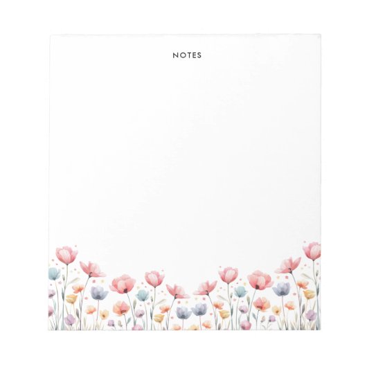 Niedliche, farbenfrohe Springbrust bläst blass Notizblock (Vorderseite)