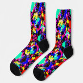 Niedliche farbenfrohe Spritzer-Lacksocken Socken (Linkes Detail)