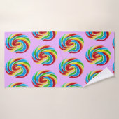 Niedliche Farbenfrohe süße Candy Rainbow Lollipop Badehandtuch (Badehandtuch)