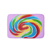 Niedliche Farbenfrohe süße Candy Rainbow Lollipop Badematte (Vorderseite)