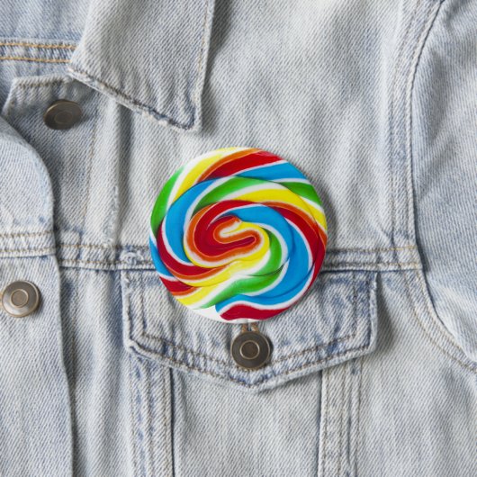 Niedliche Farbenfrohe süße Candy Rainbow Lollipop Button (Beispiel)