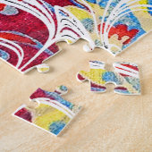 Niedliche, farbenfrohe Vintage iPhone-Brieftasche Puzzle (Seite)