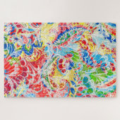 Niedliche, farbenfrohe Vintage iPhone-Brieftasche Puzzle (Horizontal)