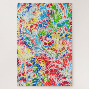 Niedliche, farbenfrohe Vintage iPhone-Brieftasche Puzzle