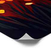 Niedliche farbenfrohe Waldflorenlandschaft Poster (Ecke)