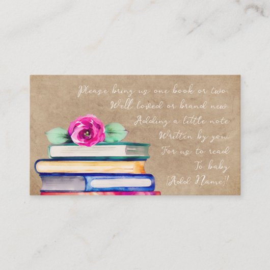 Niedliche farbenfrohe Wasserfarbenbücher für Kinde Begleitkarte (Vorderseite)