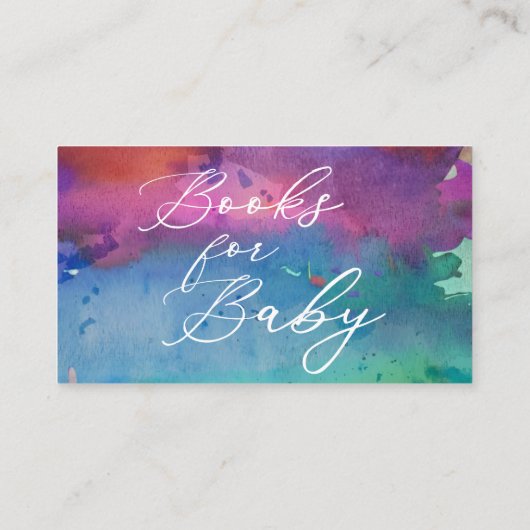 Niedliche farbenfrohe Wasserfarbenbücher für Kinde Begleitkarte (Rückseite)