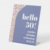 Niedliche farbenfrohe Wasserfarbenpräsenz - indivi Sockelschild (Vorderseite)