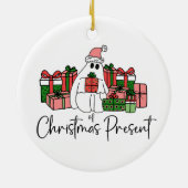 Niedliche Farbenfrohe Weihnachten Keramik Ornament (Hinten)