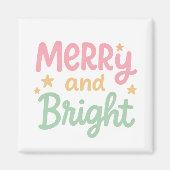 Niedliche Farbenfrohe Weihnachten Magnet (Vorne)