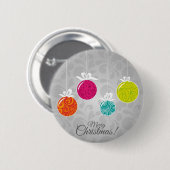 Niedliche, farbenfrohe Weihnachtsdekorationen Button (Vorne & Hinten)